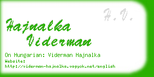 hajnalka viderman business card